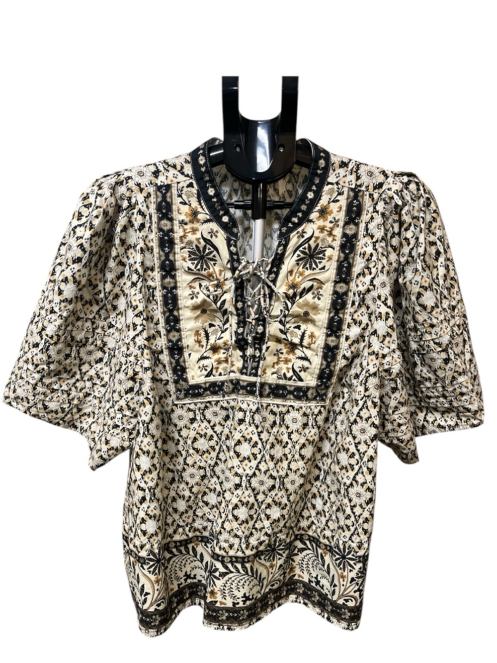 By Anthropologie Pleated -Puff Sleeve Blouse